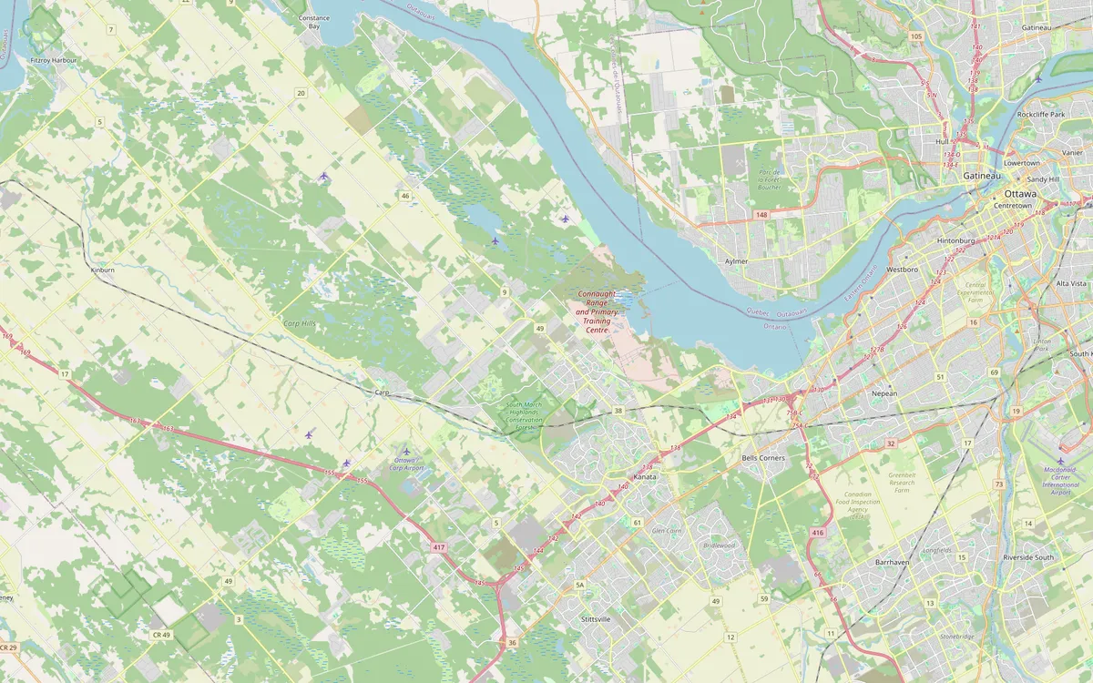 Map of the Kanata area of Ottawa