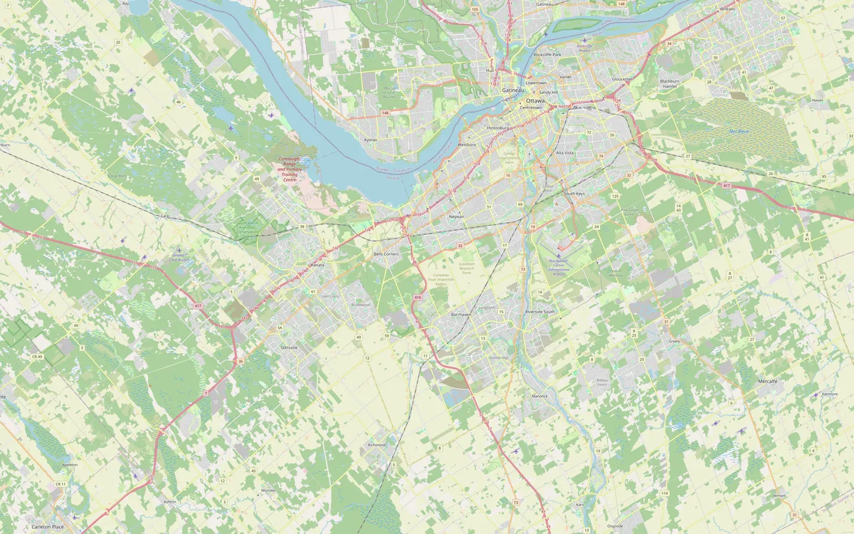Map of the Nepean area of Ottawa