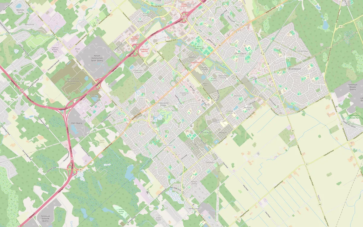 Map of the Stittsville area of Ottawa